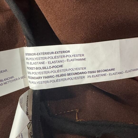 Denim & Flower Small Faux Suede Jacket Full-Zip Pocket Stretch Ricky Singh Brown - Picture 10 of 13